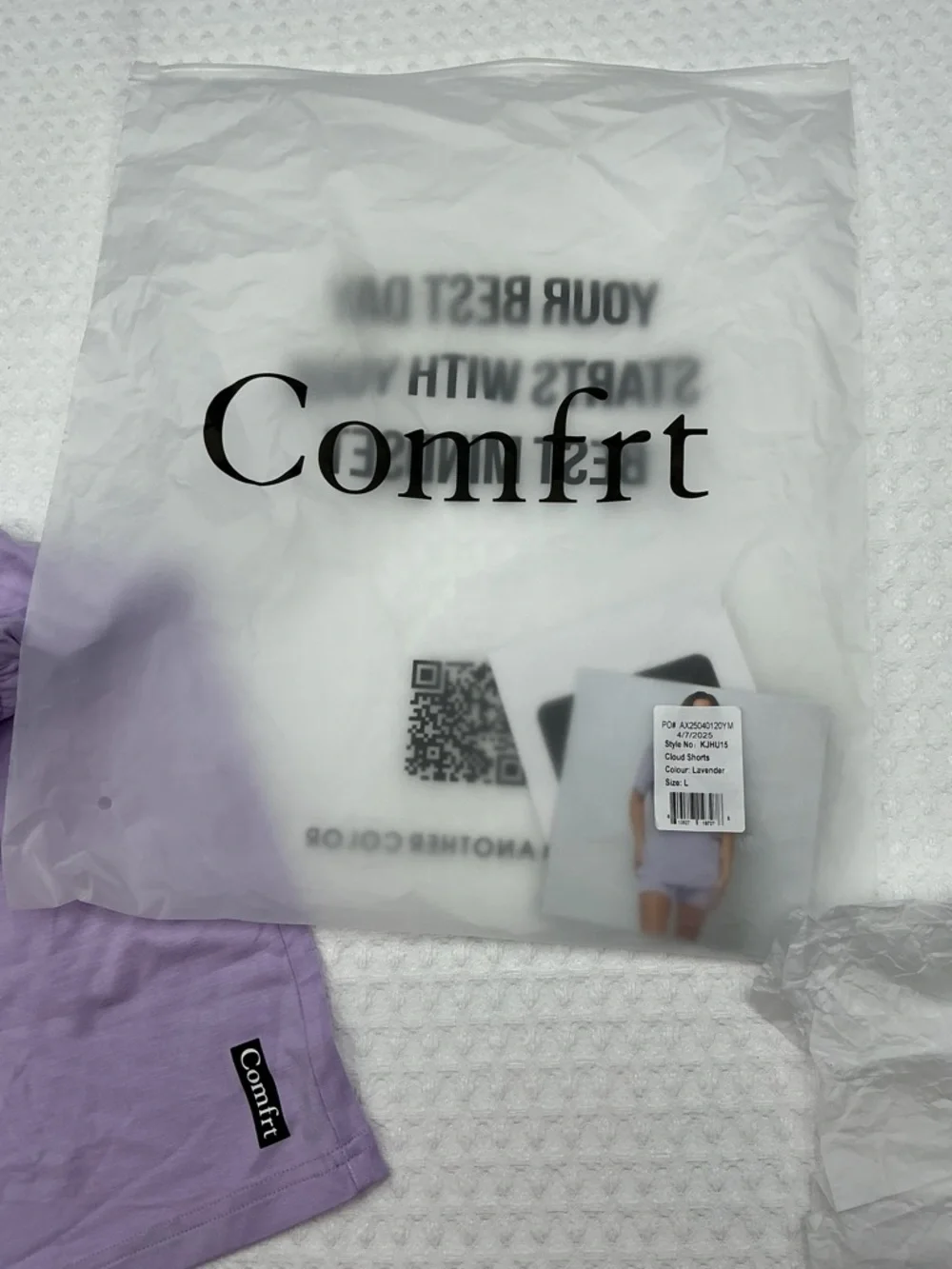 Comftr Lavender Athletic Shorts for Women - Picture 3 of 7